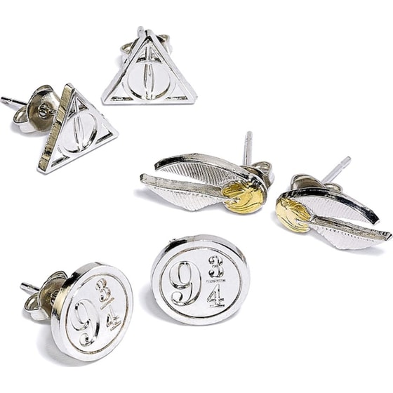Σετ Σκουλαρίκια The Carat Shop Harry Potter - Golden Snitch, Deathly Hallows & Platform 9 3/4 image 2