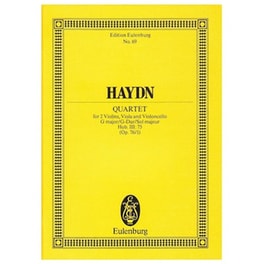 Βιβλίο Editions Eulenburg Haydn - Quartet In G Major Op.76/1 [pocket Score]