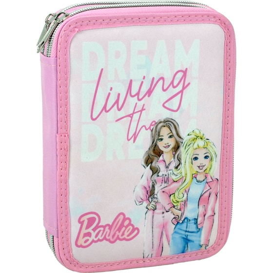 Κασετίνα Παραλληλόγραμμη Γεμάτη Barbie Paints Διπλή image 0