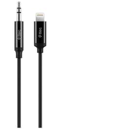Καλώδιο Ήχου TECC Aux-Lightning 1m - Μαύρο