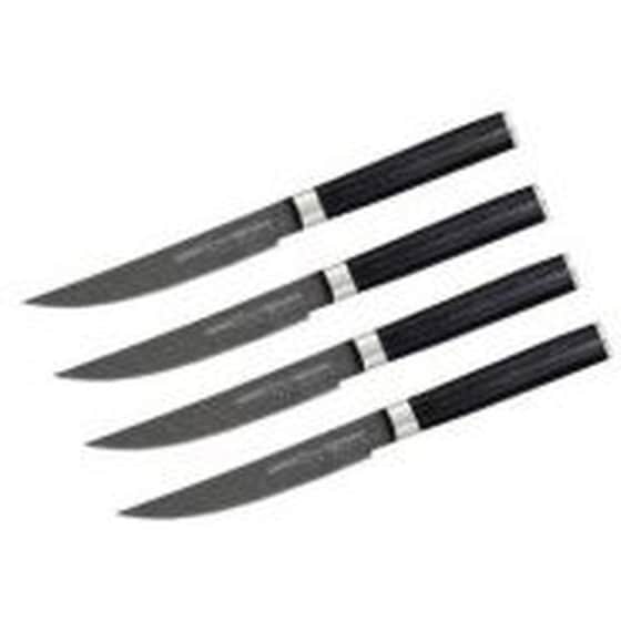 Μαχαίρια Κρέατος Samura Mo-v Stonewash από Ανοξείδωτο Ατσάλι 13.8 cm 4 Τμχ - Μαύρα image 2