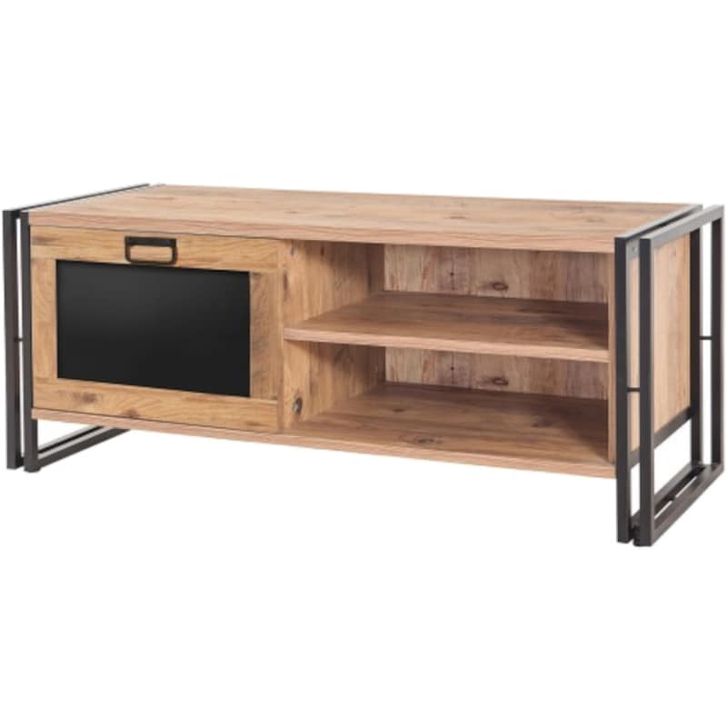 Έπιπλο Τηλεόρασης 24Mall Cosmo Atlantic Pine από Μοριοσανίδα 130x45x50 cm - Μαύρο/Μπεζ