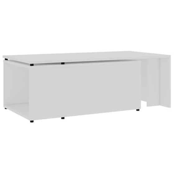 Τραπεζάκι Σαλονιού VidaXL από Μοριοσανίδα 150x50x35cm - Λευκό image 5