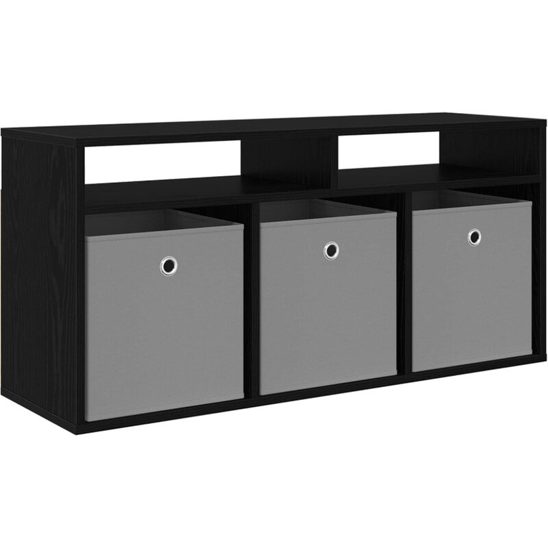 Έπιπλο Τηλεόρασης VidaXL με Συρτάρι 102 x 32 x 48,5 cm - Μαύρη Οξιά