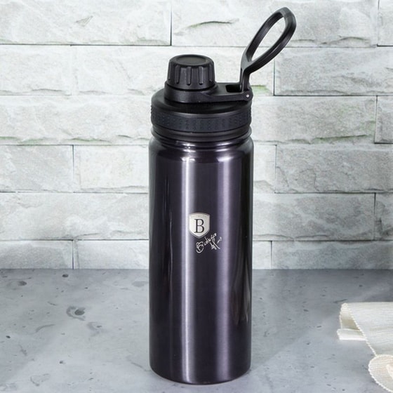 Μπουκάλι Θερμός Berlinger Haus Line Carbon Pro Edition Ανοξείδωτο Μαύρο 540ml image 1