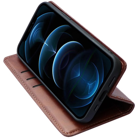 Θήκη Samsung Galaxy S23 Ultra - Vintage Magnet Book Sonique - Καφέ image 2