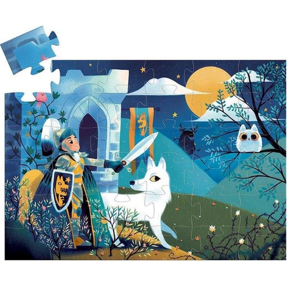 Παιδικό Παζλ Djeco σε Σχηματικό Κουτί Ο Ιππότης της Πανσελήνου (36 Κομμάτια) image 1