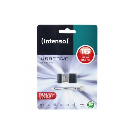 Intenso Slim Line 16GB USB 3.0 Stick Μαύρο image 2