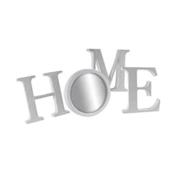 Διακοσμητικό Τοίχου Με Καθρέπτη Home Bakaji Πλαστικό 85x24x4.5cm - Λευκό