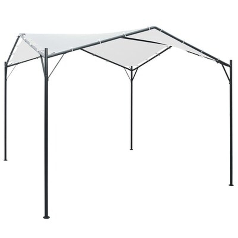 Κιόσκι Vidaxl Ατσάλι 3x3x2.6m - Λευκό
