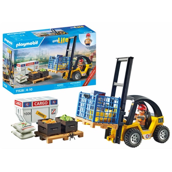 PLAYMOBIL® My Life Περονοφόρο ανυψωτικό όχημα με φορτία (71528) image 6