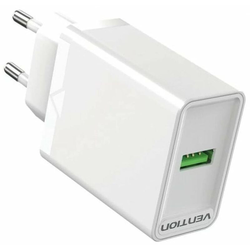 Φορτιστής Πρίζας Vention FABW0‑EU USB-A 18 W - Λευκό