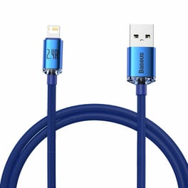 Καλώδιο δεδομένων Baseus Crystal Shine Usb to Lightning 2.4A 1.2m - Blue
