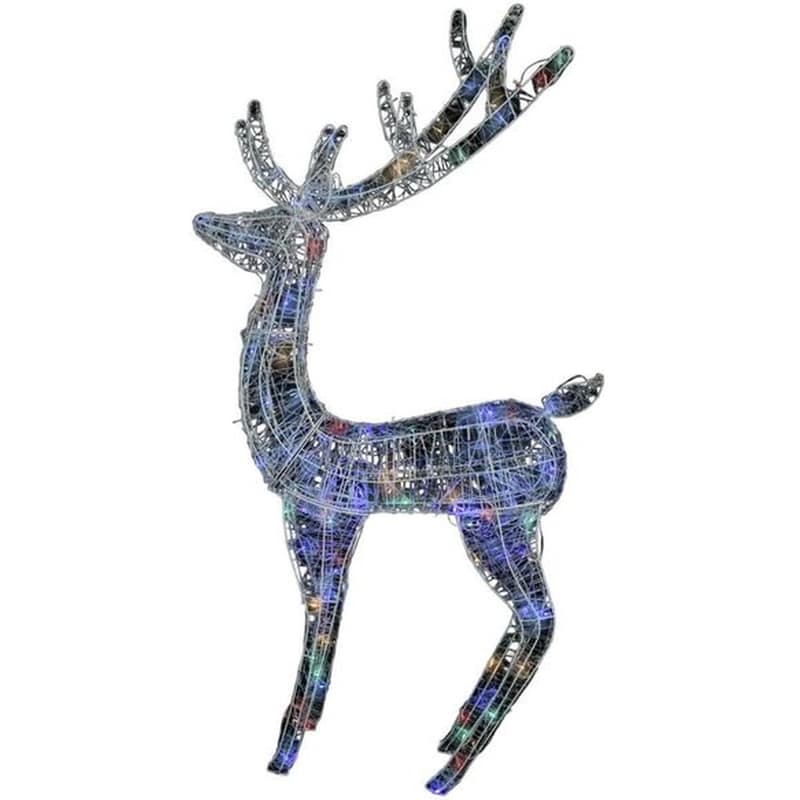 Χριστουγεννιάτικος Διακοσμητικός Τάρανδος από Ακρυλικό 250 Led 1.8m - Πολύχρωμος