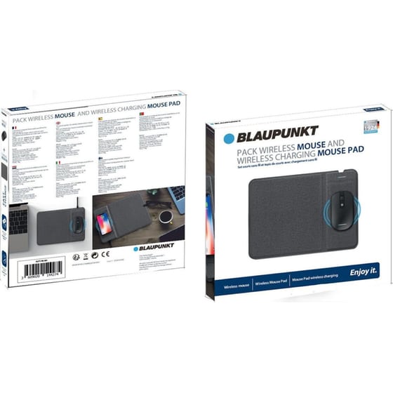 Σετ Blaupunkt BLP1740 Ασύρματο Ποντίκι & Mousepad Μαύρο image 1