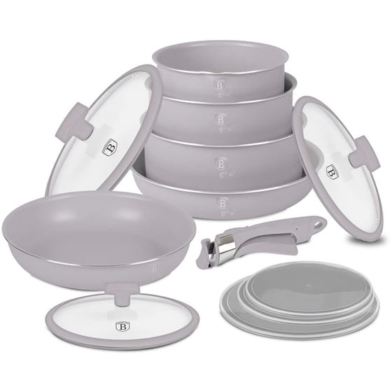 Σετ Μαγειρικά Σκεύη BERLINGER BH-8251 12 τμχ Γκρι image 0
