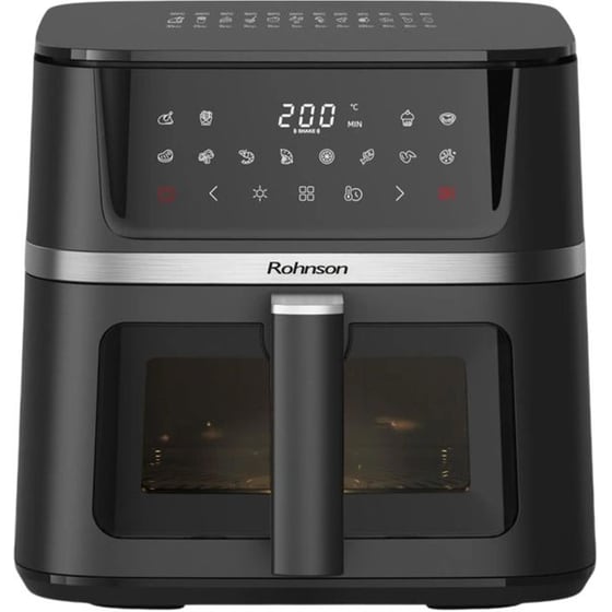 ROHNSON R-28020 με Αποσπώμενο Κάδο 2150 W 10 L Μαύρο Φριτέζα Αέρος image 0