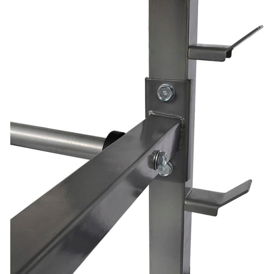 Βάση για Δίσκους Βαρών Φ25 και 4 Μπάρες Βαρών VidaXL 90369 Επιδαπέδια 100x49x95 cm image 3