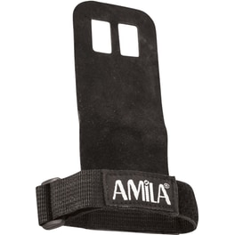 Ιμάντες Γυμναστικής Amila 83289 Παλάμης Δερμάτινοι L/XL - Μαύρο