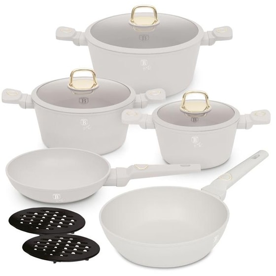 Σετ Μαγειρικά Σκεύη BERLINGER BH-8080N 10 τμχ Μπεζ image 0