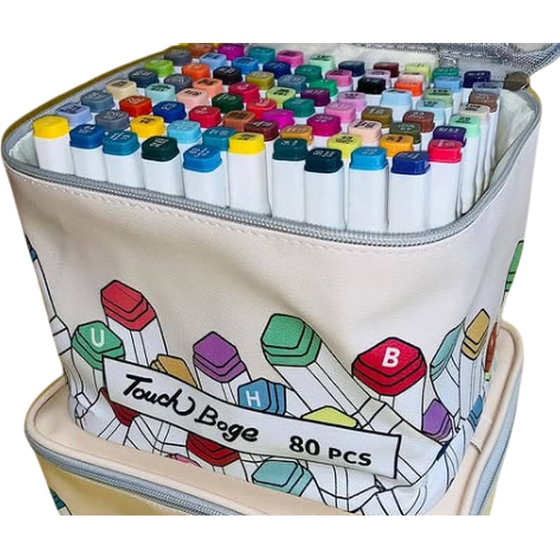 Μαρκαδόροι Ζωγραφικής Touch με Διπλή Μύτη (80 Τεμάχια)