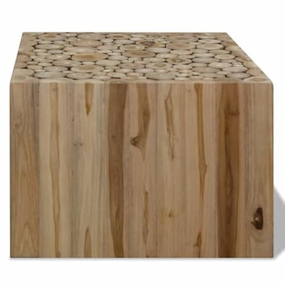 Τραπεζάκι Σαλονιού VidaXL από Ξύλο Teak 50x50x35cm - Καφέ image 2