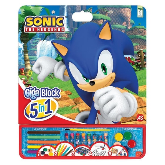 Σετ Ζωγραφικής Giga Block Sonic The Hedgehog 5 Σε 1 image 0