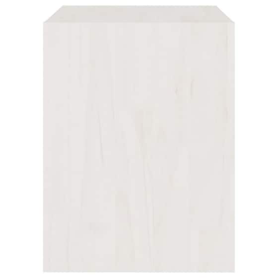 Κομοδίνο Vidaxl Από Μασίφ Ξύλο Πεύκου 2τμχ 40x30.5x40 cm - Λευκό image 3