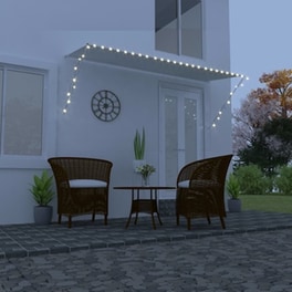 Τέντα Vidaxl Συρόμενη με LED 300x150cm - Κρεμ