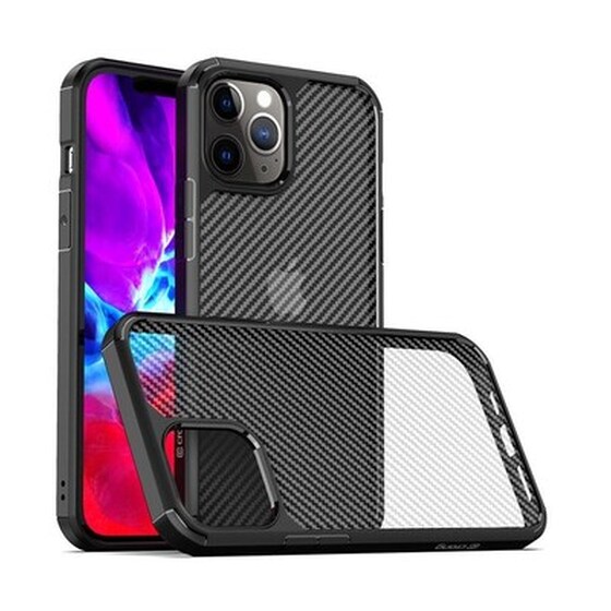 Θήκη Apple iPhone 12 Pro Max - Crong Ηybrid Carbon - Black image 3