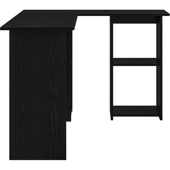 Γραφείο VidaXL από Επεξεργασμένο Ξύλο 142x102x73 cm - Μαύρη Οξιά image 4