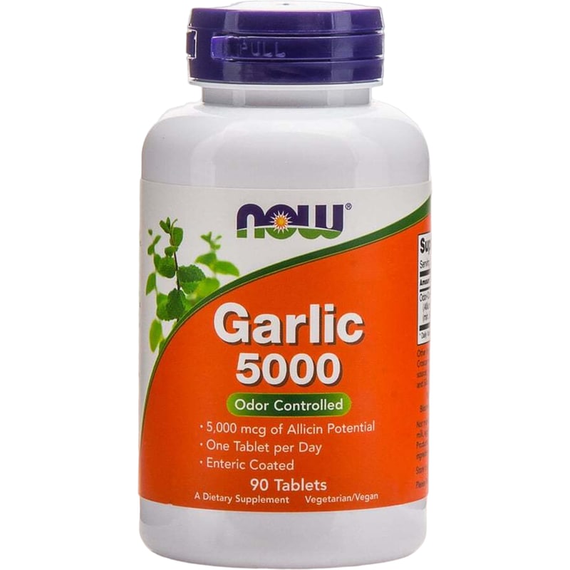 Ειδικό Συμπλήρωμα Διατροφής Now Garlic 5000 - 90 ταμπλέτες