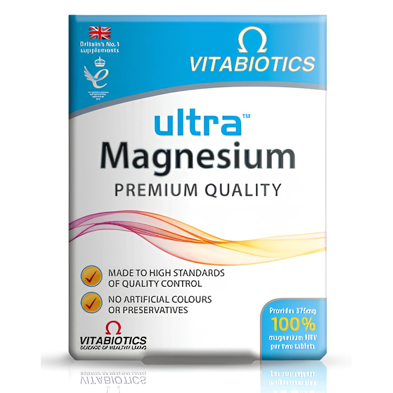 VITABIOTICS Συμπλήρωμα Διατροφής Vitabiotics Ultra Magnesium - 60 Ταμπλέτες