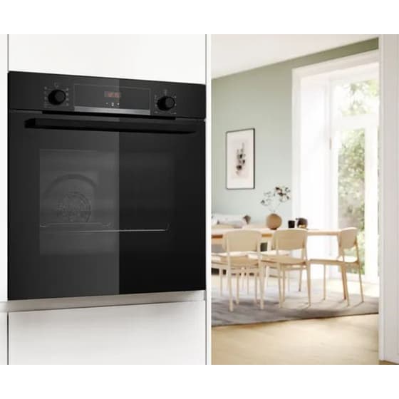 BOSCH HBA514BB3 71 Lt Μαύρο Εντοιχιζόμενος Φούρνος Άνω Πάγκου image 4