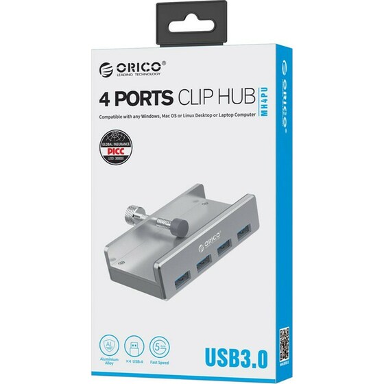 Orico MH4PU-SV-BP USB Hub 4-Port USB 3.0 συμβατό με USB-A image 7