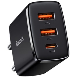 Φορτιστής Πρίζας Baseus CCXJ-E01 Usb-C/2xUsb 30W - Black