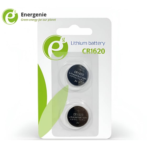 Buttoncell Μπαταρίες Λιθίου Energenie CR1620 3V 2τμχ image 0