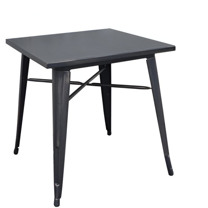 Τραπέζι 70x70 Μεταλλικό Antique Black C10386