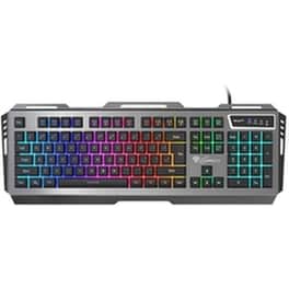 Genesis Rhod 420 Gaming Πληκτρολόγιο Full Size RGB Μεμβράνης διακόπτες Μαύρο (US)