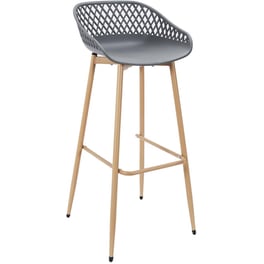 Σκαμπό Μπαρ Home Deco Factory Μεταλλικό 45x47.6x88 cm - Γκρι/Μπεζ