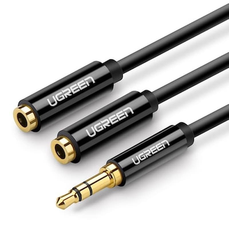 UGREEN Ugreen 3,5 Mm Mini Jack Aux Splitter Adapter Cable 25cm Black (20816)