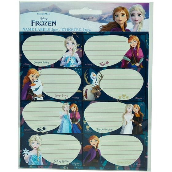 Αυτοκόλλητες Ετικέτες GIM Frozen 2 (2 Φύλλα - 16 Τεμάχια) image 0