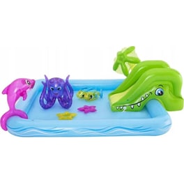 Φουσκωτή Παιδική Πισίνα Bestway 53052 Fantastic Aquarium Play Center 308Lt με Τσουλήθρα - Πολύχρωμη
