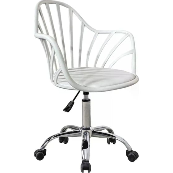 Καρέκλες Γραφείου ArteLibre Sri-Lanka από Τεχνητό Δέρμα Σετ 2 Τμχ - Λευκή image 0