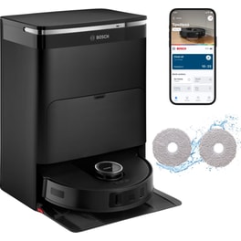 BOSCH SPOTLESS MAX BCRDW3B για Σκούπισμα και Σφουγγάρισμα Μαύρο Σκούπα Ρομπότ