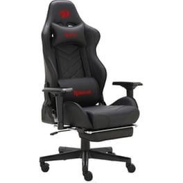 Καρέκλα Gaming Redragon Δερματίνης με Ρυθμιζόμενα Μπράτσα Μαύρη