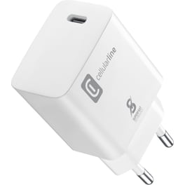 Φορτιστής Πρίζας Cellular Line Travel Charger Micropack for Samsung USB-C 25W - Λευκό