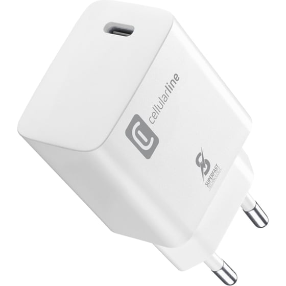 Φορτιστής Πρίζας Cellular Line Travel Charger Micropack for Samsung USB-C 25W - Λευκό image 0