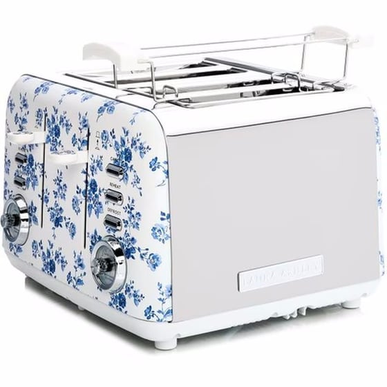 LAURA ASHLEY LA-STCR2 4 Θέσεων 1500W Μπλε/Λευκό Φρυγανιέρα Promo Gift image 1