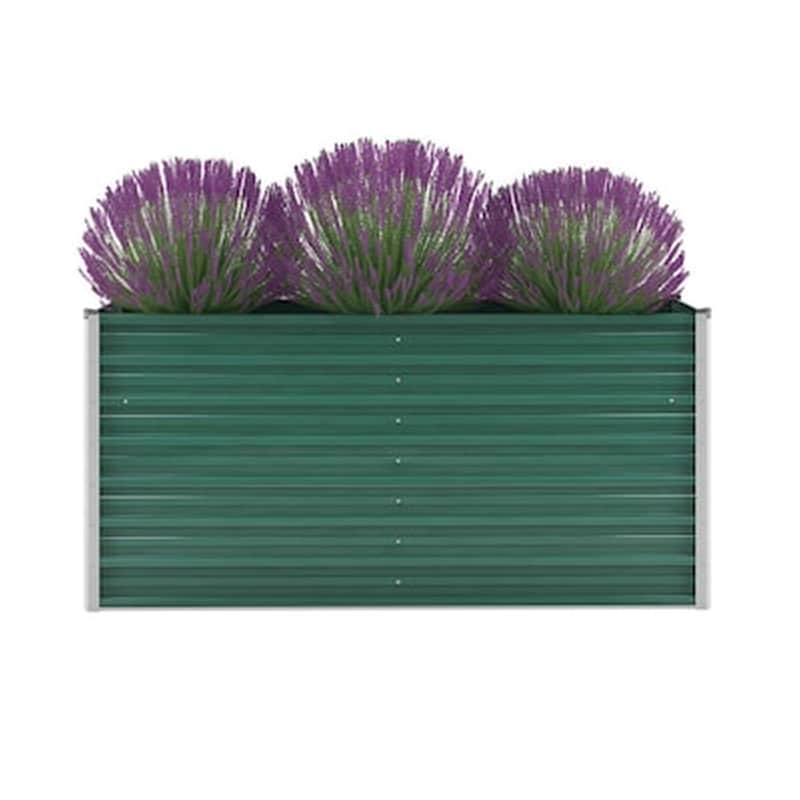 VIDAXL Vidaxl Ζαρντινιέρα Υπερυψωμένη Πράσινη 160x40x77 Εκ. Γαλβαν. Χάλυβας